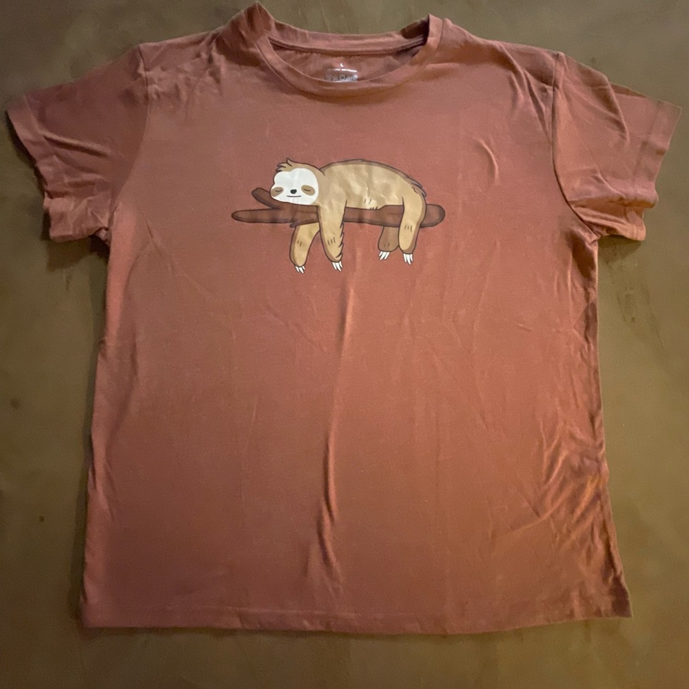 Kids' Sloth Skateboard Tee - Rust